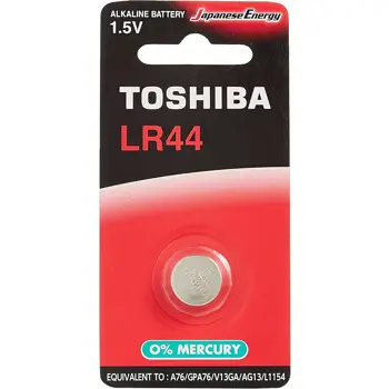 Baterija gumbasta alkalna LR44 1.5V (AG13 / A76) - TOSHIBA