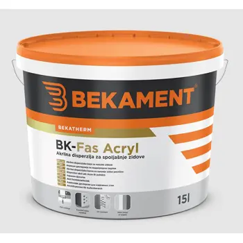 BEKAMENT FASADNA BOJA FAS ACRYL BIJELI 15L 