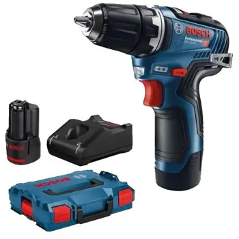 BOSCH AKU. BUŠILICA GSR 12V-35 2X3Ah L-BOXX, BRZI PUNJAČ