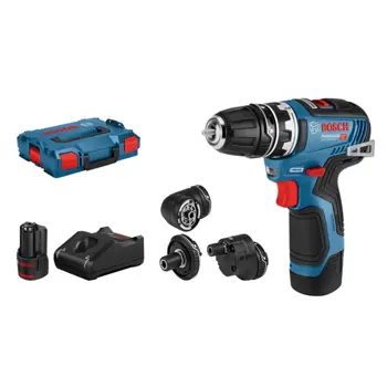 BOSCH AKU. BUŠILICA GSR 12V-35 FC 2X3Ah FULL SET