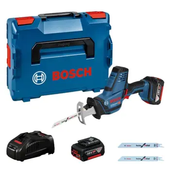 BOSCH AKU SABLJASTA PILA GSA 18V-LI C 2X5Ah L-BOXX, BRZI PUNJAČ