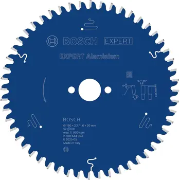 BOSCH list kružne pile Expert za aluminij (Aluminium) 160x20 mm, 52T