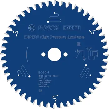 BOSCH list kružne pile Expert za visokotlačni laminat (HPL) 160x20 mm, 48T