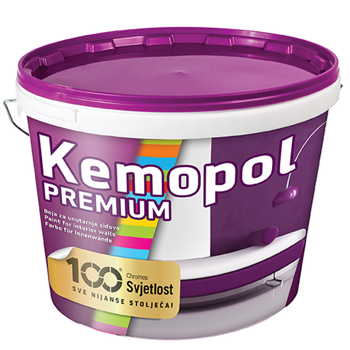 Disperzivna boja za unutarnje zidove KEMOPOL PREMIUM 5L, bijela 