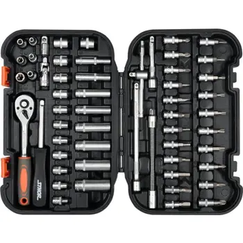 SET NASADNIH KLJUČEVA I BITOVA 1/4" 56 DJELOVA T58643 