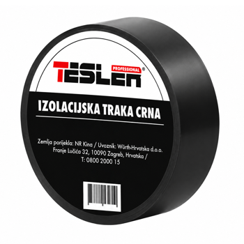 Izolir traka crna 0,15 x 18mm x 20m TESLER
