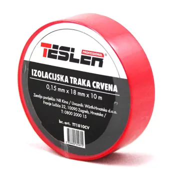 Izolir traka crvena 0,15 x 18mm x 10m TESLER