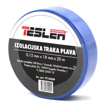 Izolir traka plava 0,15 x 18mm x 20m TESLER