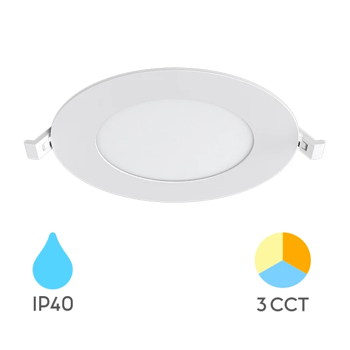 LED panel ugradbeni 6W 3CCT fi128 mm, okrugli, bijeli (BP01-60680)