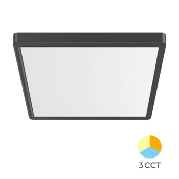LED Stropna lampa nadgradna 26W 3CCT 2640lm 300x300 mm kvadratna crna Braytron BP07-10381