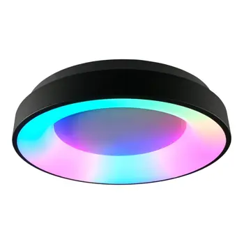 LED Stropna Lampa / Plafonjera VIDEX EDGE RGB 72W Crna + Daljinski (Dimabilna)