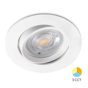 LED Stropna spot lampa ugradbena 7W 3CCT 630lm, fi85 mm, IP20, bijela