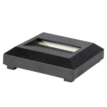 LED SVJETLO ZA STEPENICE ČETV. 2W 4000K CRNE BOJE IP65 211322