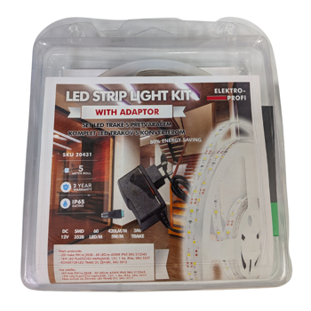 LED traka - SET s pretvaračem 4,2W/m 4500K IP65 12V (pakiranje 5m)