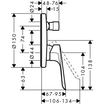 maska-za-podzbuknu-mijesalicu-logis-e-hansgrohe-za-kadu-h100-54078-74295.webp