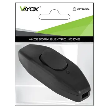 Međuprekidač jednopolni za kabel 2.5A 250V crni (LX3089C)