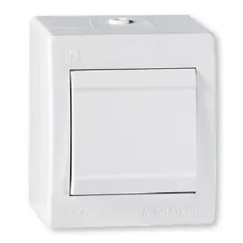 Prekidač izmjenični nadžbukni N/Ž IP44 250V bijeli
