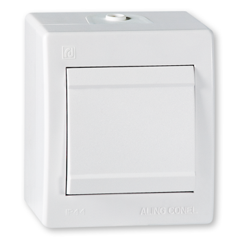 Prekidač nadžbukni N/Ž 1P IP44 10A 250V bijeli