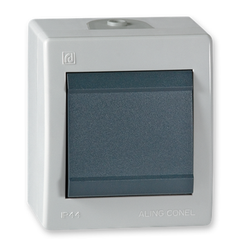 Prekidač nadžbukni N/Ž 1P IP44 10A 250V sivi