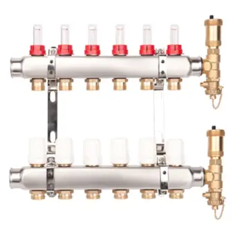 RAZDJELNIK ZA PODNO GRIJANJE 3 KRUGA S TOPMETRIMA INOX