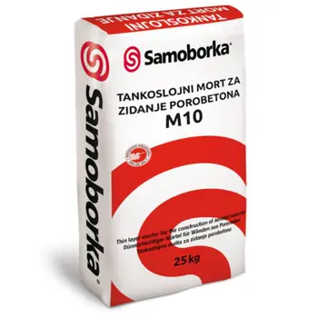 SAMOBORKA MORT ZA ZID. POROBETONA M10 25/1 