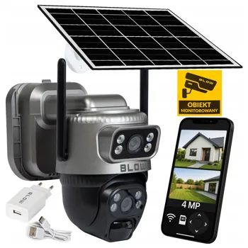 Solarna nadzorna kamera WiFi PTZ 4MP na baterije H-384
