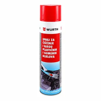 Sprej za čišćenje i njegu plastike i gume 600ml WÜRTH