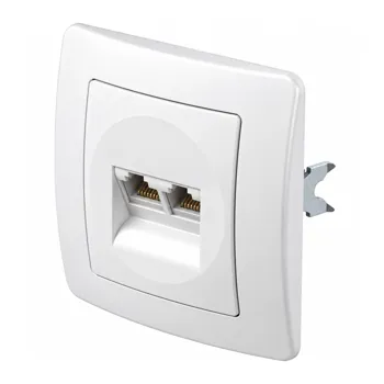 TEM Modul utičnica komunikacijska 2x RJ45 CAT6s slim bijela (KE41PW)