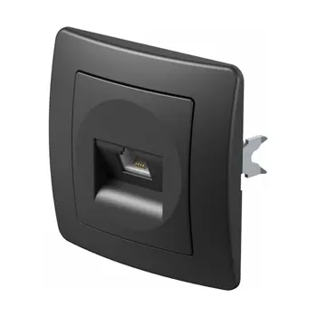 TEM utičnica telefonska RJ11 crna NB (KE36NB)