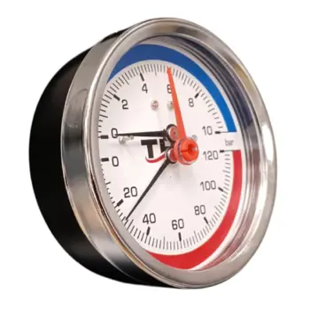 TERMOMANOMETAR 0-10 BAR, 20-120C FI80 HORIZONTALNI THS 