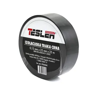 TRAKA IZOLIR CRNA 0,15MMX25MMX25M TESLER 