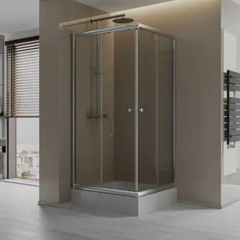 TUŠ KABINA ENTRY FORMINA KVADRATNA 90X90CM  H=180CM PROZIRNO STAKLO 6MM KROM