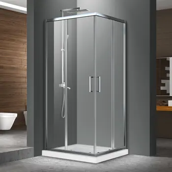 TUŠ KABINA TOSCANA 80X80X200-6MM KVADRATNA PROFIL SREBRNI / STAKLO PROZIRNO 