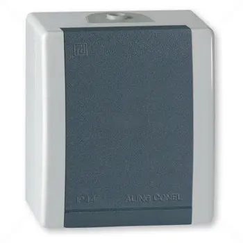 Utičnica Šuko nadžbukna N/Ž 16A IP44 250V siva