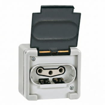 Utičnica Šuko trofazna metalna nadžbukna N/Ž 16A IP55 440V siva