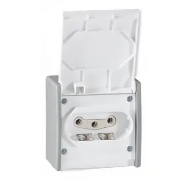 Utičnica trofazna nadžbukna N/Ž 16A IP44 440V siva