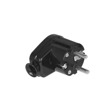 UTIKAČ KUTNI ŠUKO 2P+E 16A 250V CRNI 