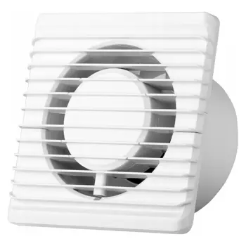 Ventilator Kupaonski 8W fi100 mm + Timer Kvadratni bijeli | Planet Energy