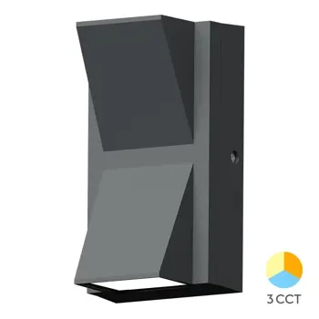 ZIDNA SVJETILJKA 2X6W 3/1 78X143MM PRAVOKUTNA SIVA