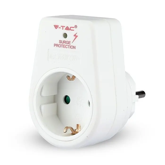 Strujni adapter sa Šuko utičnicom i prenaponskom zaštitom 16A/3680W