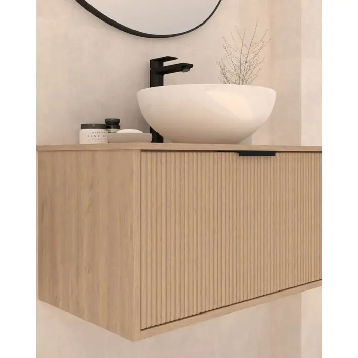 Baza za umivaonik Concepto+ Dona 80 - Hrast (Viseća) - 1 ladica