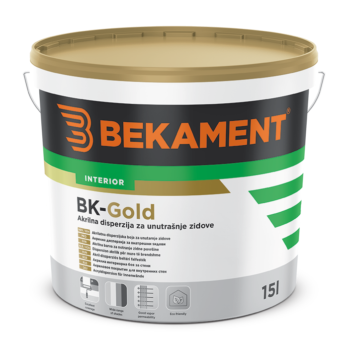 BEKAMENT BK-POL GOLD 15 L premium boja za unutarnje zidove – Baza 200
