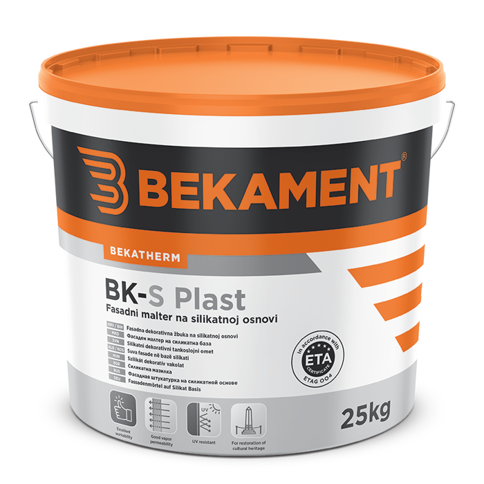 BEKAMENT BK-S Plast Bijela (25 kg) - Silikatna završna fasadna žbuka