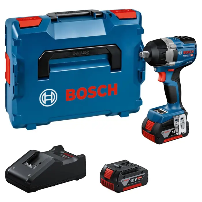 BOSCH AKU udarni odvijač GDS 18V-750 C, 2×5Ah baterije, brzi punjač, L-BOXX kofer
