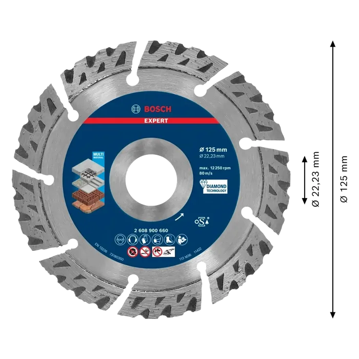 BOSCH EXPERT Dijamantna rezna ploča MultiMaterial 125 mm (X-LOCK)