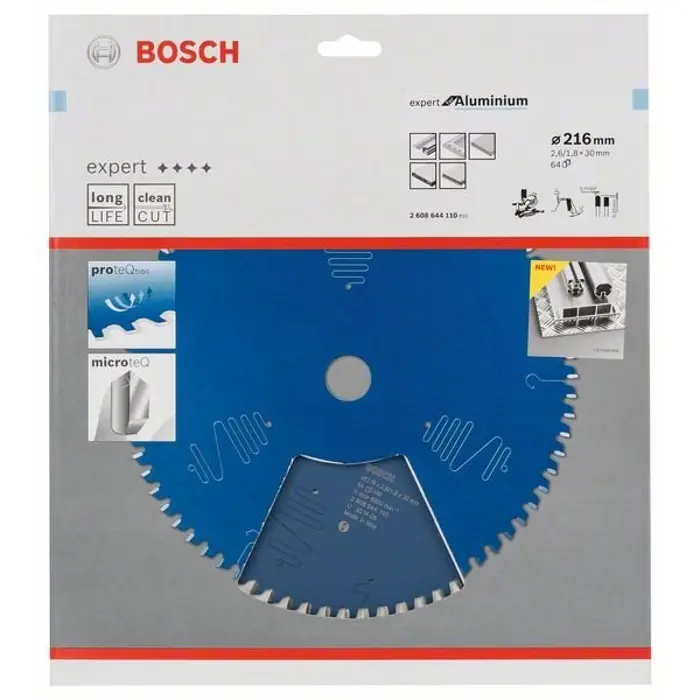 BOSCH list kružne pile za aluminij 216×30×2,6/1,8 mm, 64 zuba