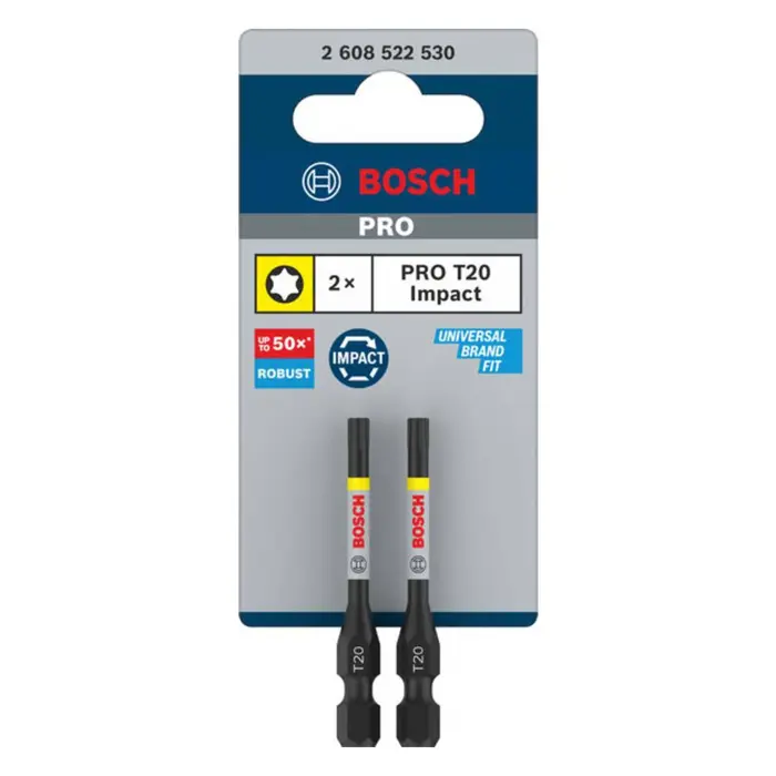 BOSCH PRO bit odvijača TX20 udarni 55 mm (2 kom)
