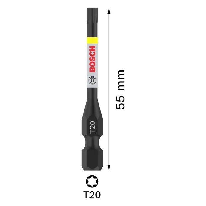 BOSCH PRO bit odvijača TX20 udarni 55 mm (2 kom)