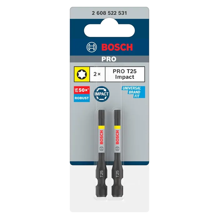 BOSCH PRO bit odvijača TX25 udarni 55 mm (2 kom)