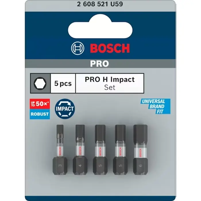 BOSCH Pro Impact set bitova H3 25 mm 5/1